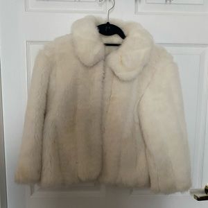 White fur jacket